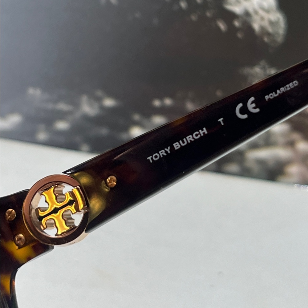 NWT TORY BURCH faux tortoise shell polarized sunglasses TY7059 - Picture 8 of 12
